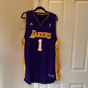 Adidas XXL Purple and Yellow Lakers Jersey - Smush Parker